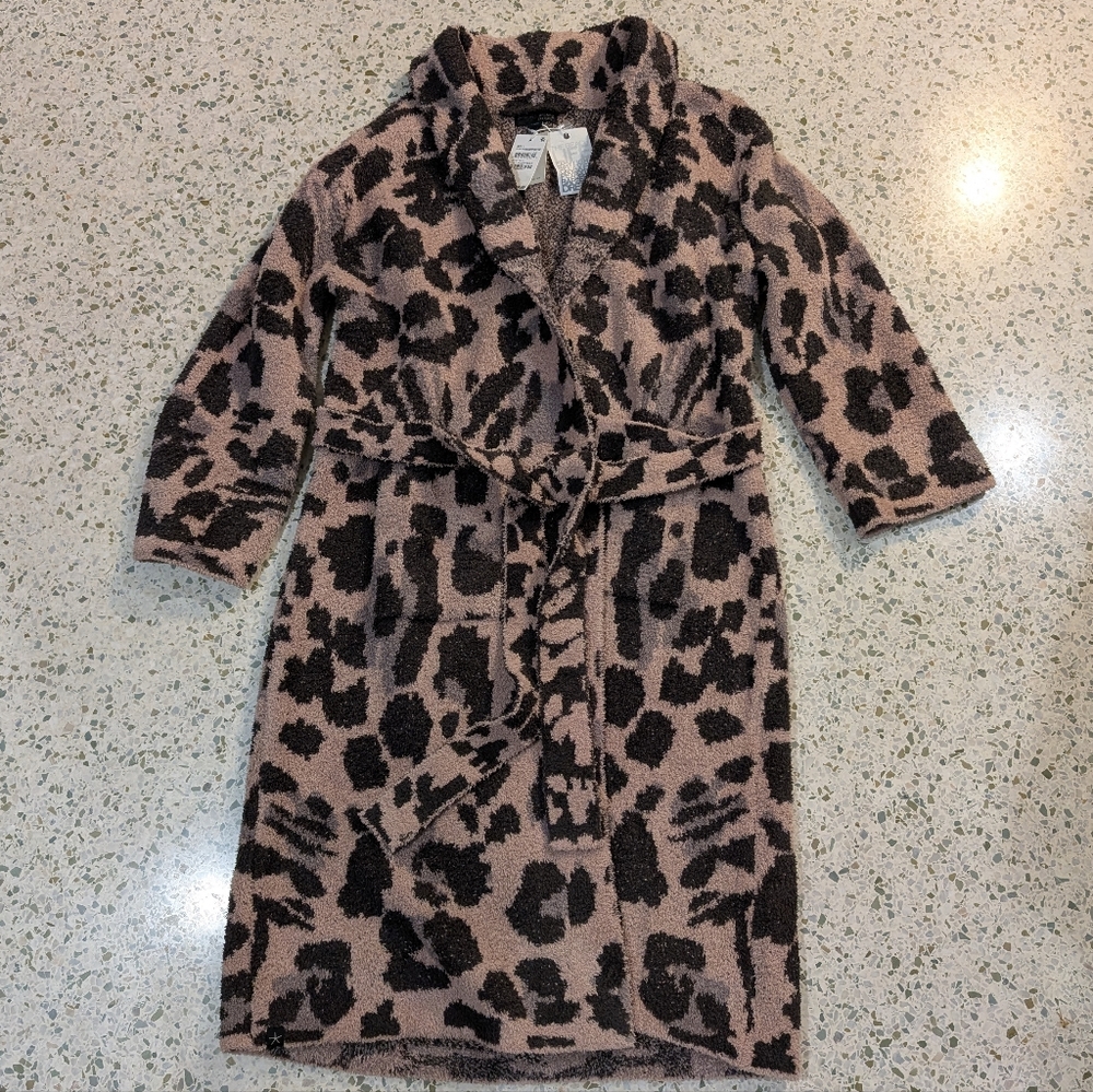 NWT Barefoot Dreams Cozy Chic Leopard Print Robe - Picture 6 of 8